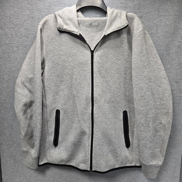 Uniqlo Men's Grey Zip Tech Hoodie Size XL - Picture 1 of 5